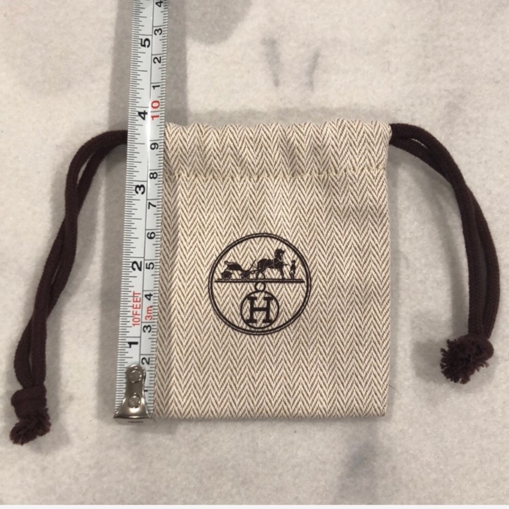NEW MINT Authentic Hermes Mini Drawstring Dust Bag - Picture 8 of 8